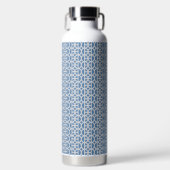 Blue Circle Pattern Water Bottle Trinkflasche (Vorderseite)