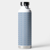 Blue Circle Pattern Water Bottle Trinkflasche (links)