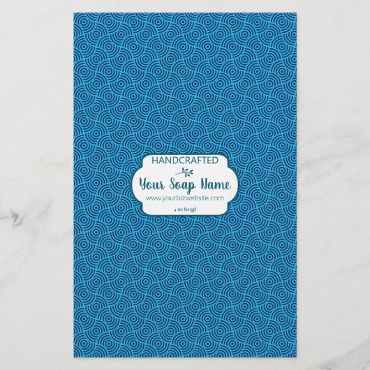 Blue Circle Soap Wrap Paper Sheet (Vorderseite)