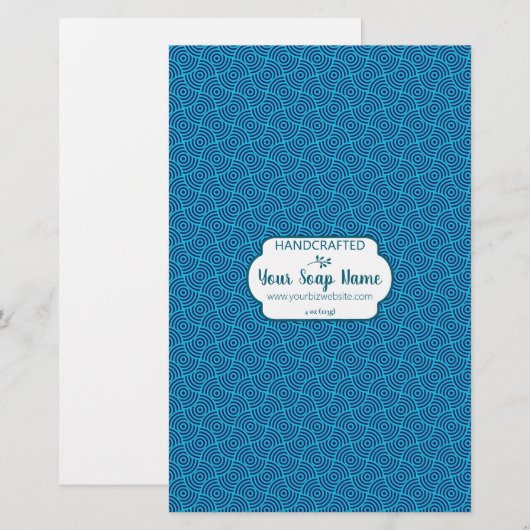 Blue Circle Soap Wrap Paper Sheet (Vorne/Hinten)