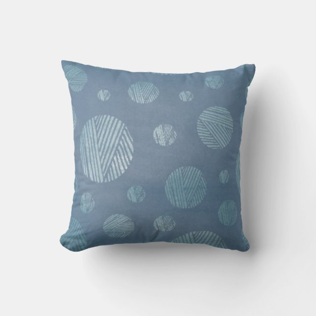 Blue Circles Background Pillow Kissen (Vorderseite)