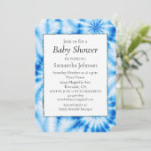 Blue Circles-Gefärbte Krawatte Einladung (Stehend Vorderseite)