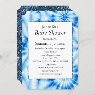 Blue Circles-Gefärbte Krawatte Einladung