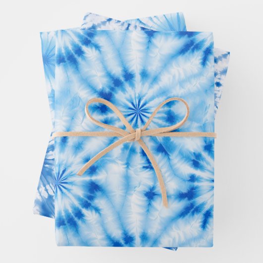 Blue Circles-Gefärbte Krawatte Geschenkpapier Set (Beispiel)