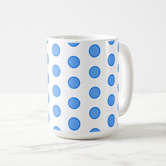 Blue Circles Kaffeetasse (VorderseiteRechts)