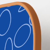 Blue Circles Loops Red Bi-Flugzeug Pickleball Schläger (Linke Seite)