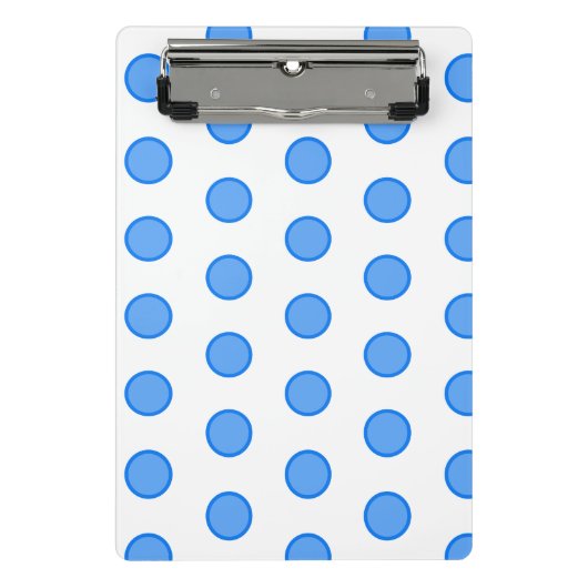 Blue Circles Mini Klemmbrett (Vorderseite)