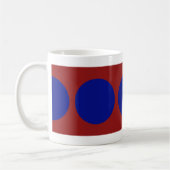 Blue Circles on Red Kaffeetasse (Links)