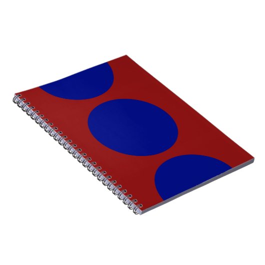 Blue Circles on Red Notebook Notizblock (Rechte Seite)