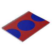 Blue Circles on Red Notebook Notizblock (Linke Seite)