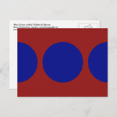 Blue Circles on Red Postkarte (Vorne/Hinten)