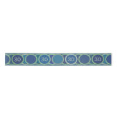 Blue Circles Pattern Custom Birthday Age Satinband (Vorderseite)