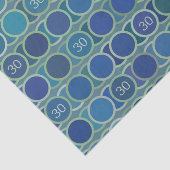 Blue Circles Pattern Custom Birthday Age Seidenpapier (Ausschnitt)