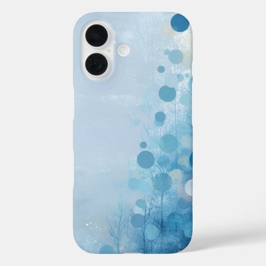 Blue Circles & Trees Case-Mate iPhone Case (Rückseite)