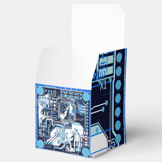 Blue Circuit Board Geschenkschachtel (Geöffnet)