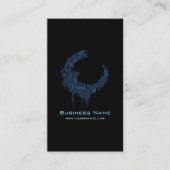 Blue Circuit Board Paint Swirl Design – Custom Visitenkarte (Vorderseite)
