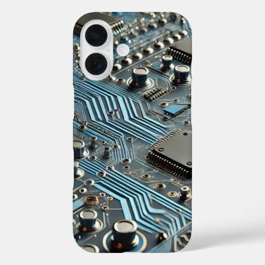 Blue Circuit Board Phone Case (Rückseite)