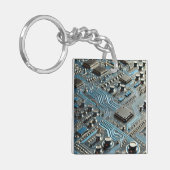 Blue Circuit Board Schlüsselanhänger (Vorderseite links)