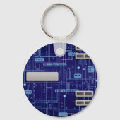 Blue Circuit Board Schlüsselanhänger (Vorderseite)