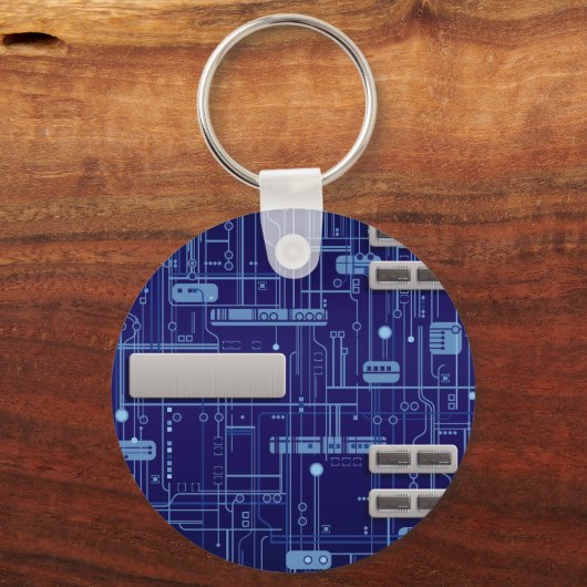 Blue Circuit Board Schlüsselanhänger (Vorderseite)