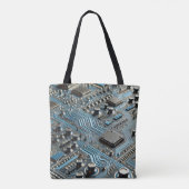 Blue Circuit Board Tasche (Rückseite)