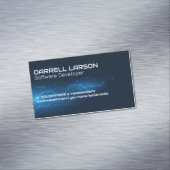 Blue Circuit Board | Technologie-Hintergrund Magnetische Visitenkarte (Beispiel)