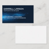 Blue Circuit Board | Technologie-Hintergrund Visitenkarte (Vorne/Hinten)