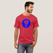 Blue Circular API Key Icon T-Shirt (Vorne ganz)