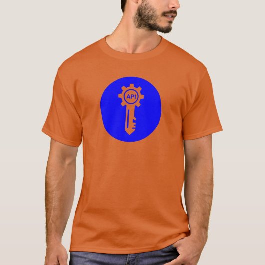 Blue Circular API Key Icon T-Shirt (Vorderseite)