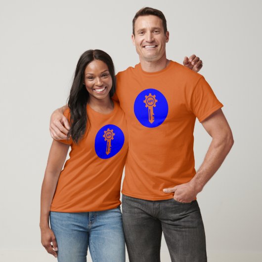 Blue Circular API Key Icon T-Shirt (Unisex)