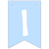 Blue Circus Baby Dusche Elefant The A Boy Wimpelkette (Dritte Fahne)