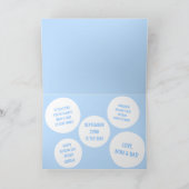 Blue Circus Elephant Niedliche Adoption Gotcha Tag Karte (Innenseite)