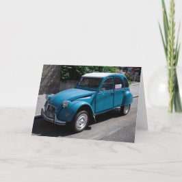 Blue Citroën 2CV Karte