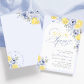 Blue Citrus Lemon Brautparty Einladung