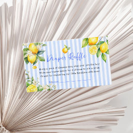 Blue Citrus Lemon Ciao Baby Diaper Raffle Card Begleitkarte