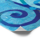 Blue City CHEFCHAOUEN Paper Collage Poster (Ecke)