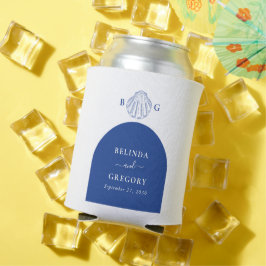 Blue Clam Seashells Coastal Seaside Beach Wedding Dosenkühler