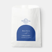 Blue Clam Seashells Coastal Seaside Beach Wedding Geschenktütchen (Vorderseite)