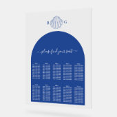 Blue Clam Seashells Coastal Wedding Seating Chart Acrylschild (Winkel)