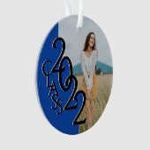 Blue Class 2022 Abschluss Foto Ornament (Vorderseite)