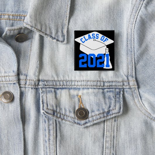Blue Class of 2024 Grad Cap Button (Beispiel)