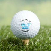 Blue Class of 2025 Abschluss Individuelle Name & T Golfball (Insitu T-Shirt)