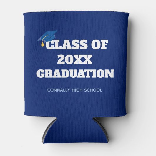 Blue Class of 2025 Custom School Abschluss Dosenkühler (Vorderseite)