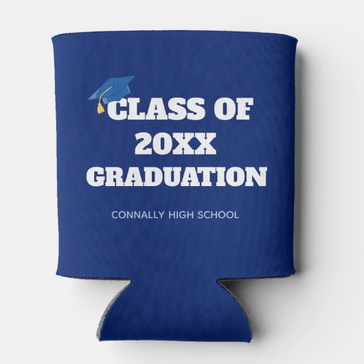 Blue Class of 2025 Custom School Abschluss Dosenkühler (Rückseite)