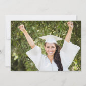 Blue Class of 2025 Foto Modern Graduation Party Einladung (Rückseite)