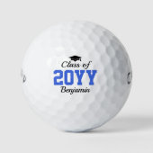 Blue Class of 2025 Personalisiert Abschluss Golfball (Vorderseite)