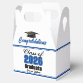 Blue Class of 2026 Custom Graduation Party Geschenkschachtel (Geöffnet)