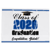 Blue Class of 2026 Custom Graduation Party Große Geschenktüte (Rückseite)