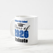 Blue Class of 2026 Graduation Keepsake Kaffeetasse (Vorderseite Links)