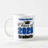 Blue Class of 2026 Graduation Keepsake Kaffeetasse (Links)